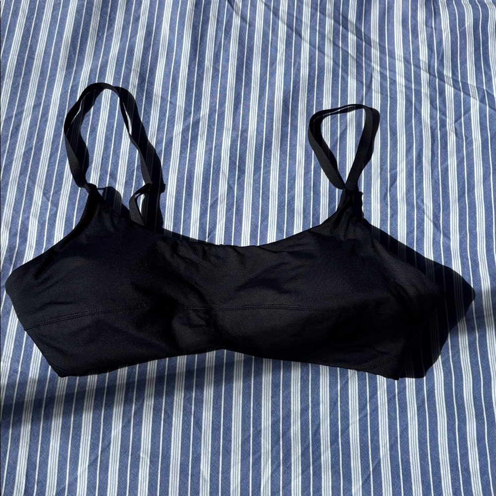 NEW Everlane Black Swim Bikini Top with Adjustable Straps - Medium